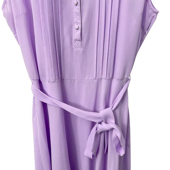 Nanette Lepore Dress Size 8 Orchid Bloom Sleeveless Midi Purple Minimalist - Picture 6 of 10